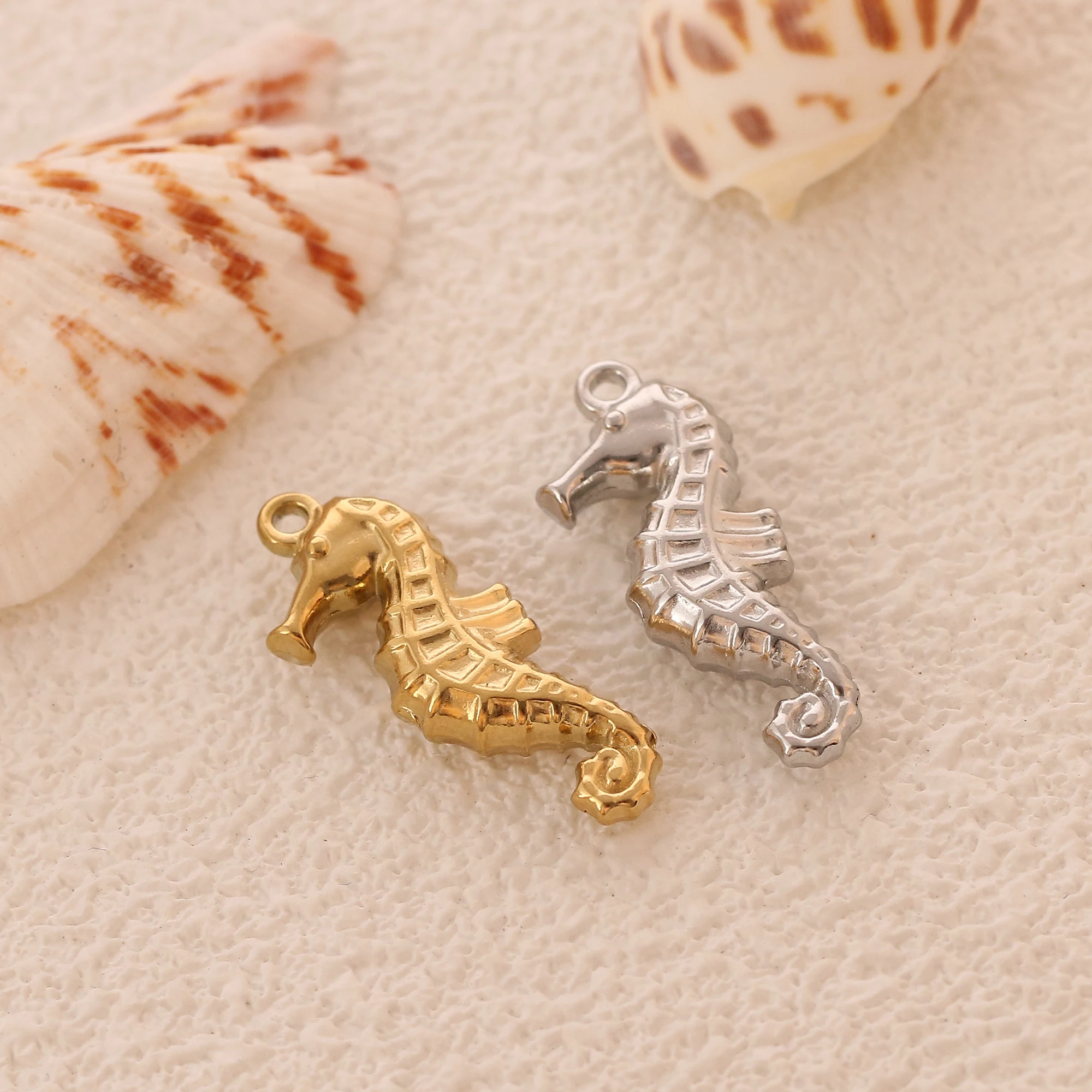 3 Teile/los Marine Anhänger Edelstahl Ruder Helm/Herz/Seestern/Muschel/Meeresschildkröte Charms DIY Halskette armband Schmuck Machen – Detail 6