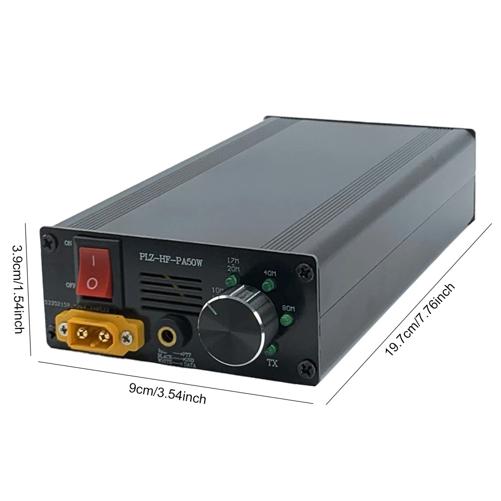 Transmissão automática e Receber Switching, Smart Shortwave, HF Power Amplifier, Auto LPF Filter, 2MHz-30MHz, 50W Power/SWR Meter, Switching