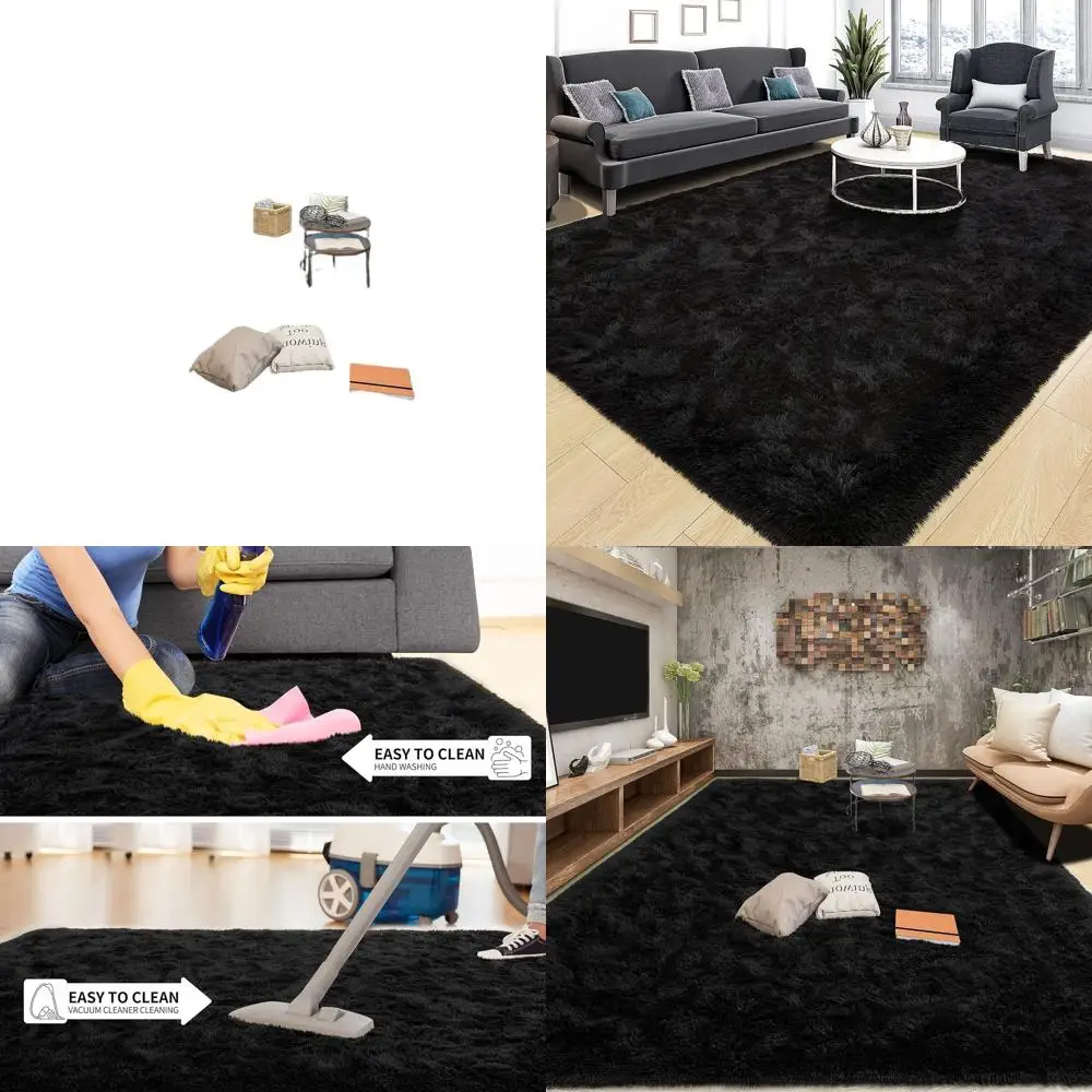 

8x10 Super Soft Fluffy Area Rugs for Living Room, Modern Shaggy Fuzzy Carpets for Kids, Plush Non-Slip Indoor Nursery Home Decor