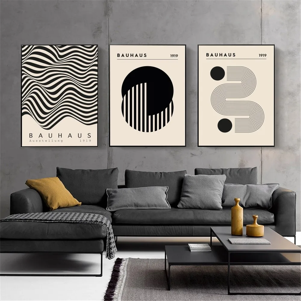 

Hot Bauhaus Abstract Geometrica DIY Poster Kraft Paper Vintage Poster Wall Art Painting Study Stickers Big Szie Wall Painting