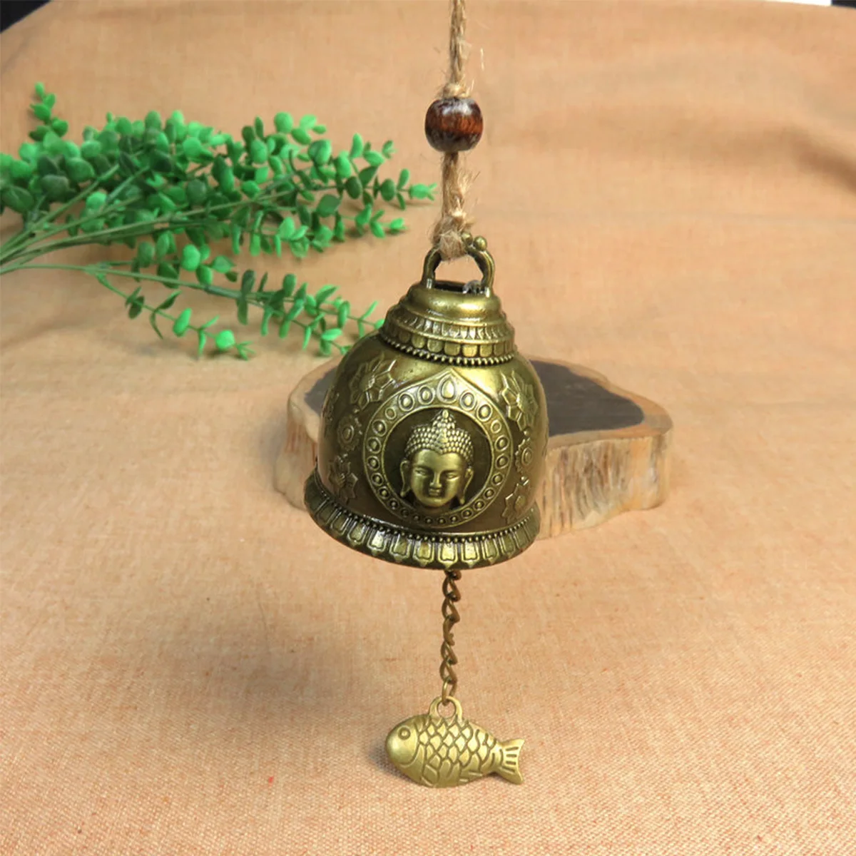 Feng Shui Wind Bell Lucky Wind Chimes Retro Buddha Dragon Elephant Wind Chime Good Luck Blessing Pendants for Home Garden Decor view 3