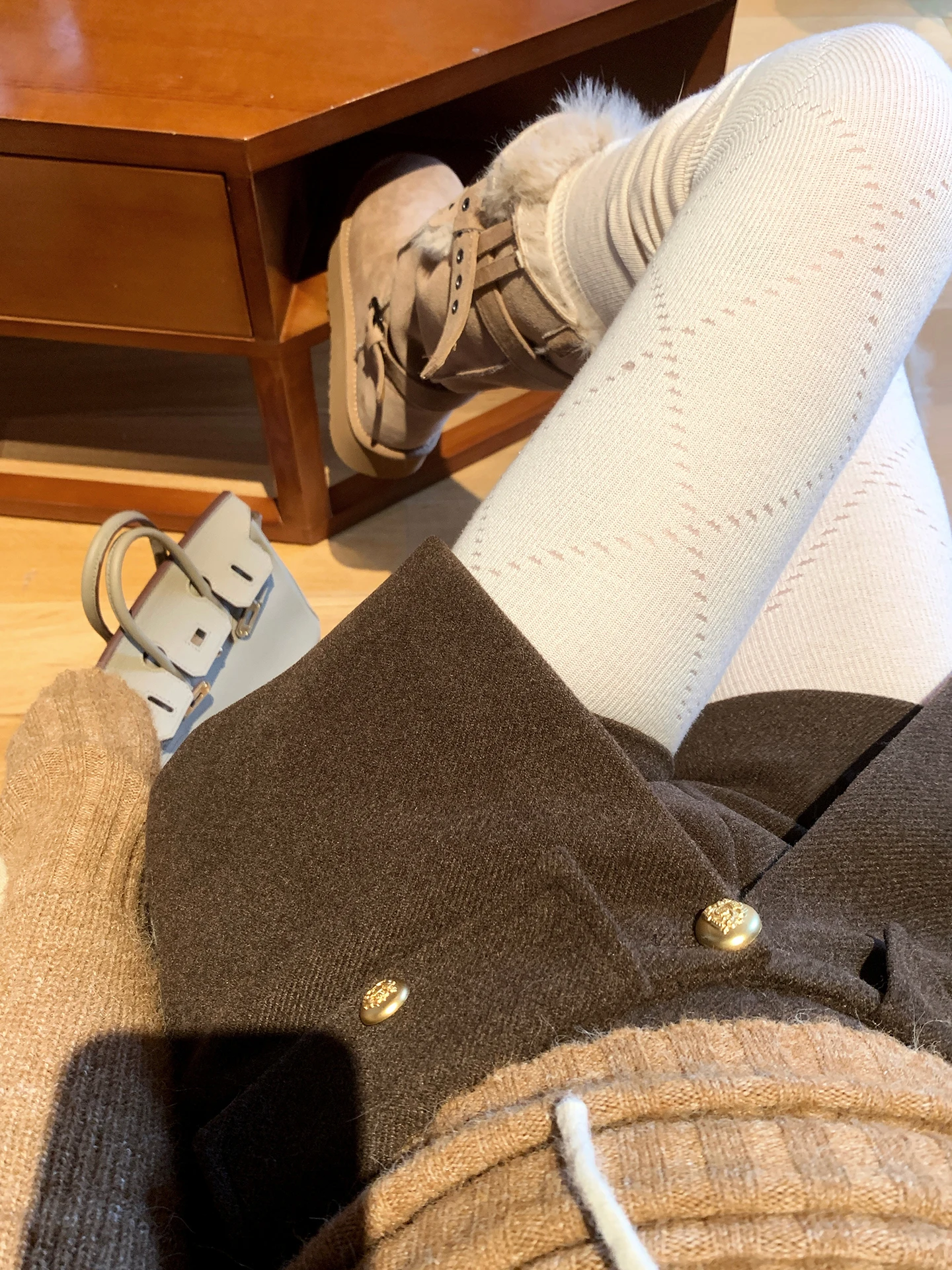 

Юбка-шорты с высокой талией А-силуэта для женщин, повседневные, имитация двух предметов, из смесового полиэстера, акрила и хлопка