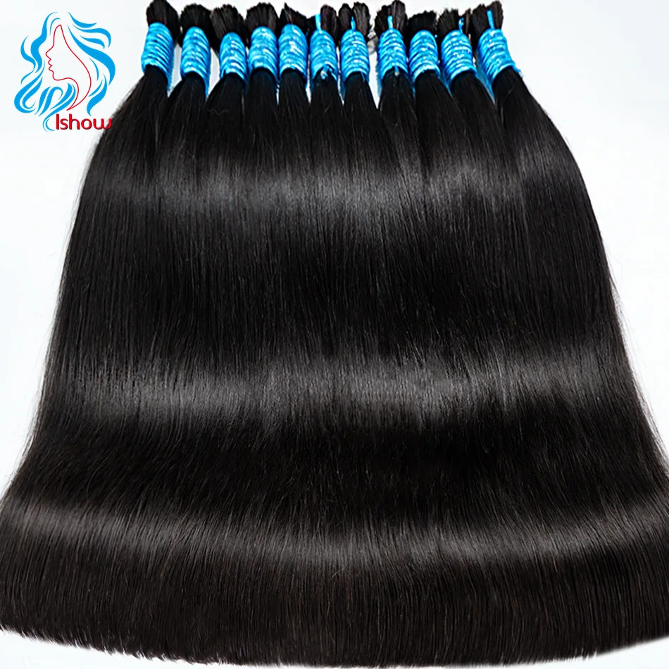 

Salon Human Hair Extensions Straight Hair Bulk For Braiding Natural Color Raw Virgin Bulk Cabelo Human No Weft Unprocessed 50g