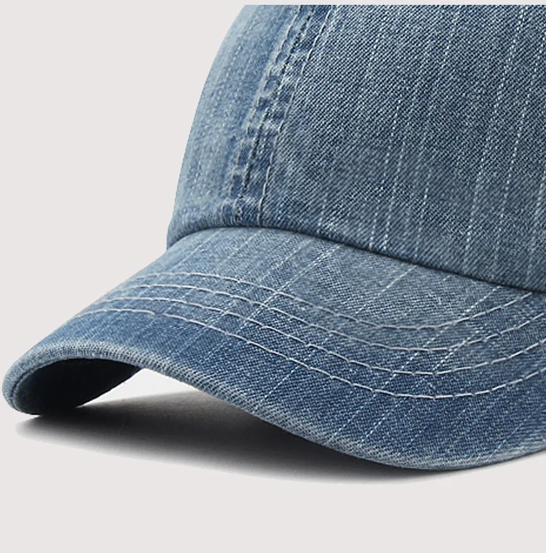 Mens Denim Short Brim Baseball Cap Casual Retro Washed Cotton Soft Top Snapback Caps for Women Short Billed Umpire Dad Hats