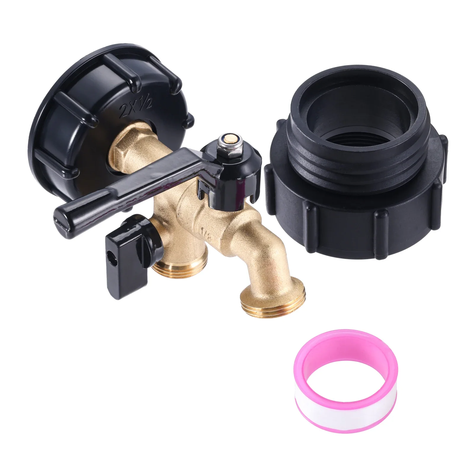 

Double Outlet IBC Tote Fittings 2" Fine Thread 275 330 Gallon Water Tank Brass Adapter S60*2 Home/Garden/Industrial Irrigation