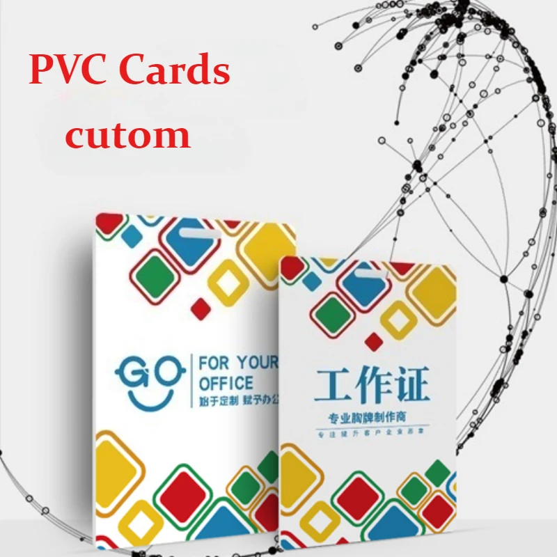 

30/50pcs Mix Designs ID Badge Cards Printing Personalized Custom PVC Plastic Visit Guess Card Exhibition VIP Card