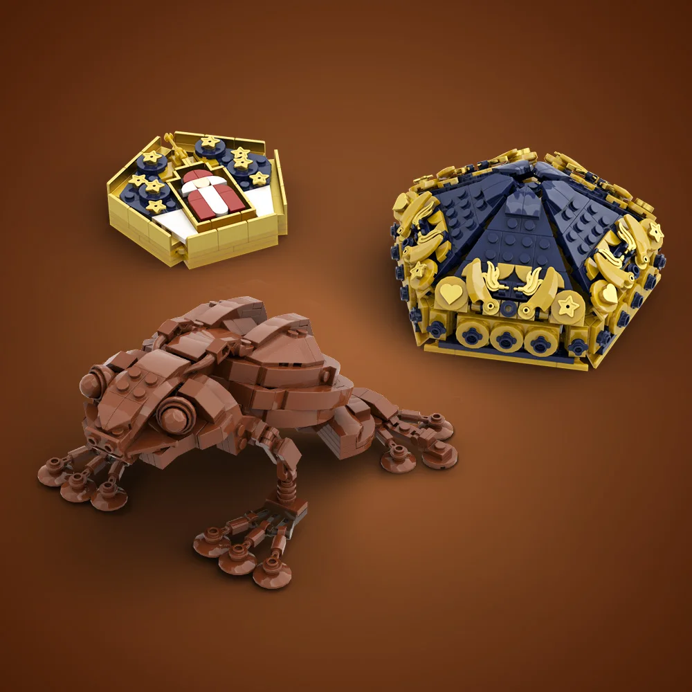 

MOC Movie Magic School Chocolate Frog Building Blocks Model Wizard Chocolate Frog Sweets Box Card Bricks Toy Kids Birthday Gifts