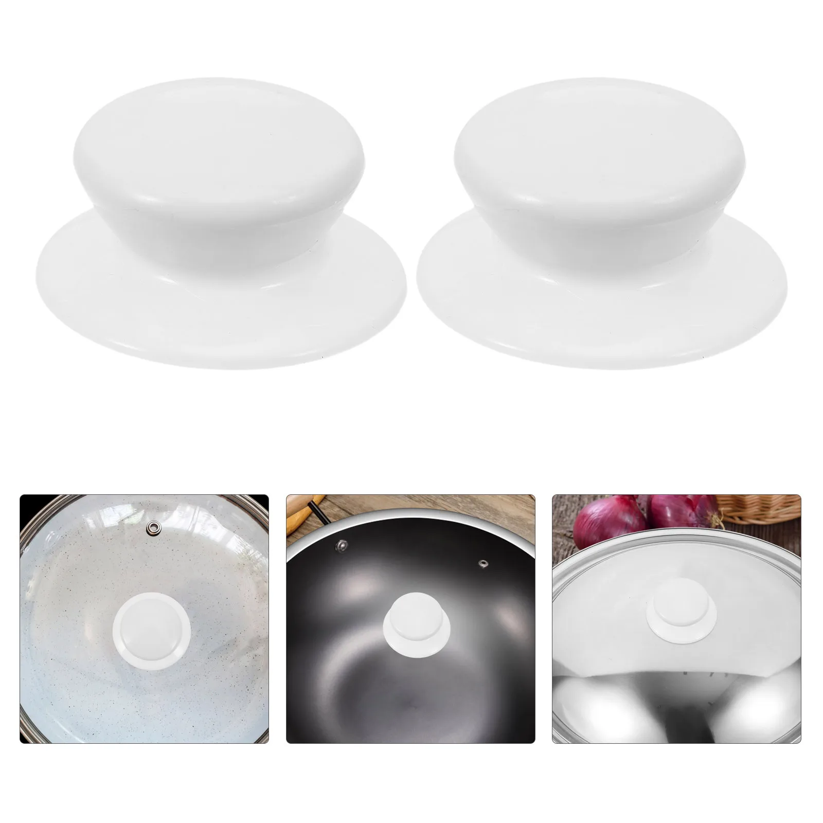 

12Pcs Universal Pot Lid Knobs Replacement Silicone Heat Resistant Non Slip Cooking Pan Lid Handles Ergonomic Grip Pot Cover