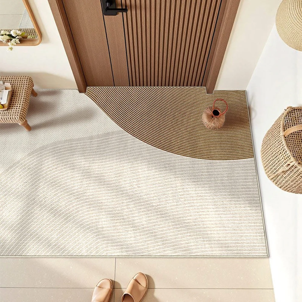 Geometric Pattern Wabi-sabi Entry Door Mat Japandi Welcome Rug Entrance Doormat Dirt Trapping Non-slip Carpet Tapis D'entrée 러그