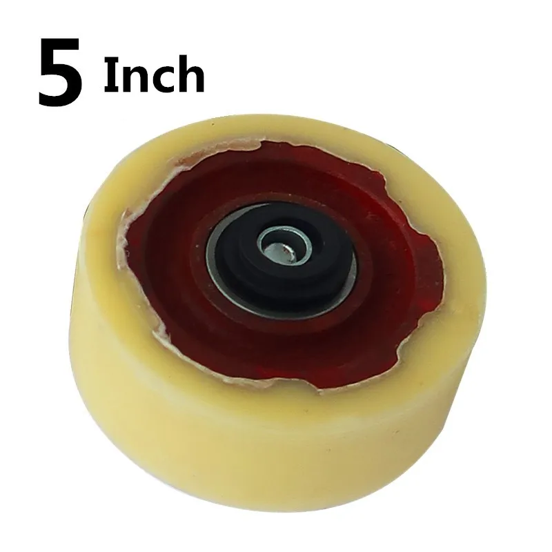 

1 Pcs 5 Inch Single Wheel Caster Heavy Iron Core Nylon Load Bearing Wear Resistant Flat Driver Push