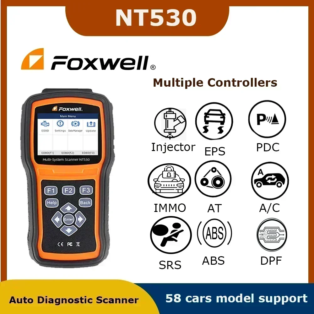 Foxwell nt530 wifi plus universal ferramentas de diagnóstico automático carro obd2 scanner para nissan porsche ford bmw benz chrysler 1 software
