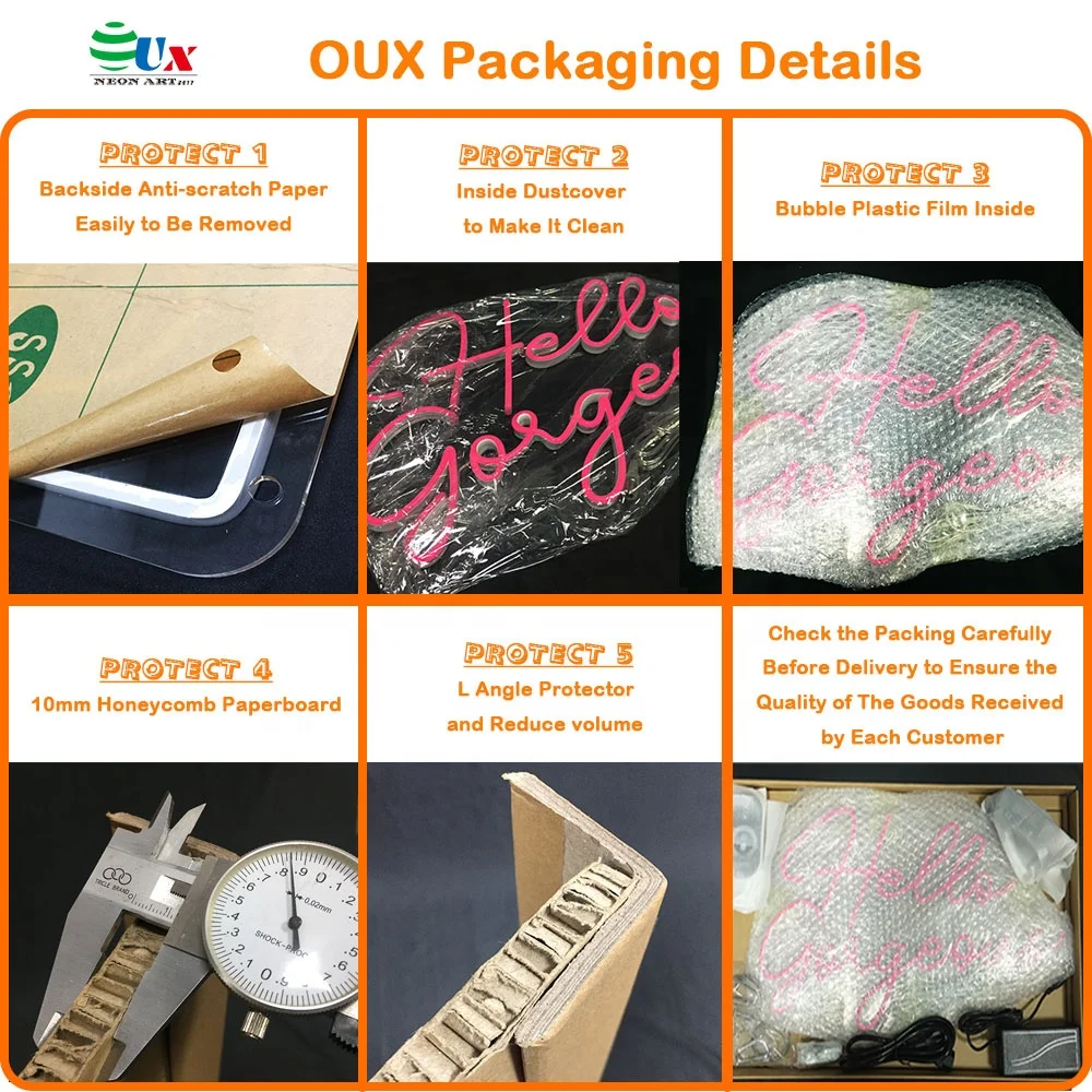 Oux الأكثر شعبية الحائط ثلاثية الأبعاد شعار كازينو النيون تسجيل دروبشيبينغ البيتزا النيون تسجيل لسطح المكتب لعبة غرفة ديكور #6