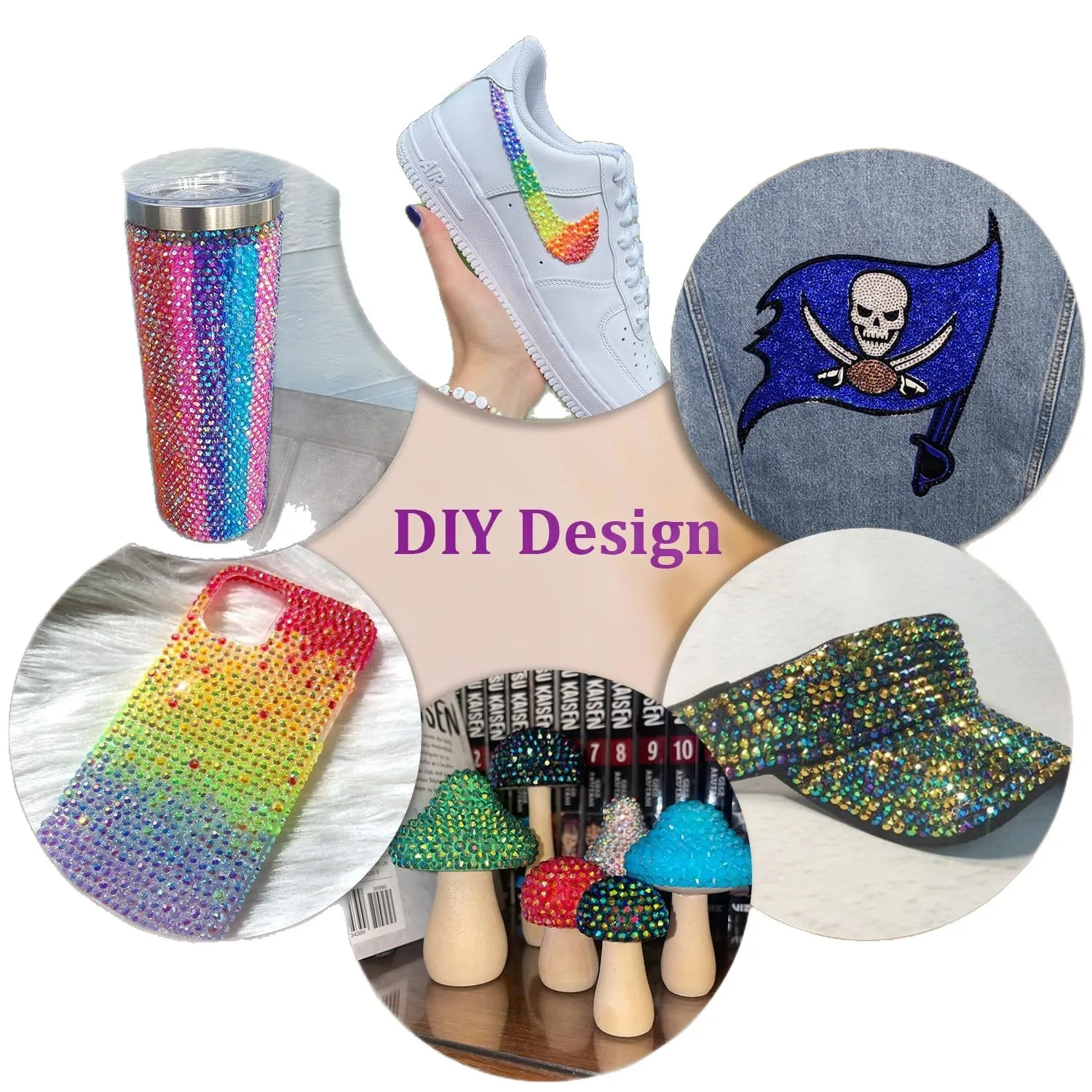 2026 40Grids Mixed Color Nail Charms Resin Drill AB Rhinestone Set Flatback Nail Drill Phone Clothing DIY Handicraft Decoration