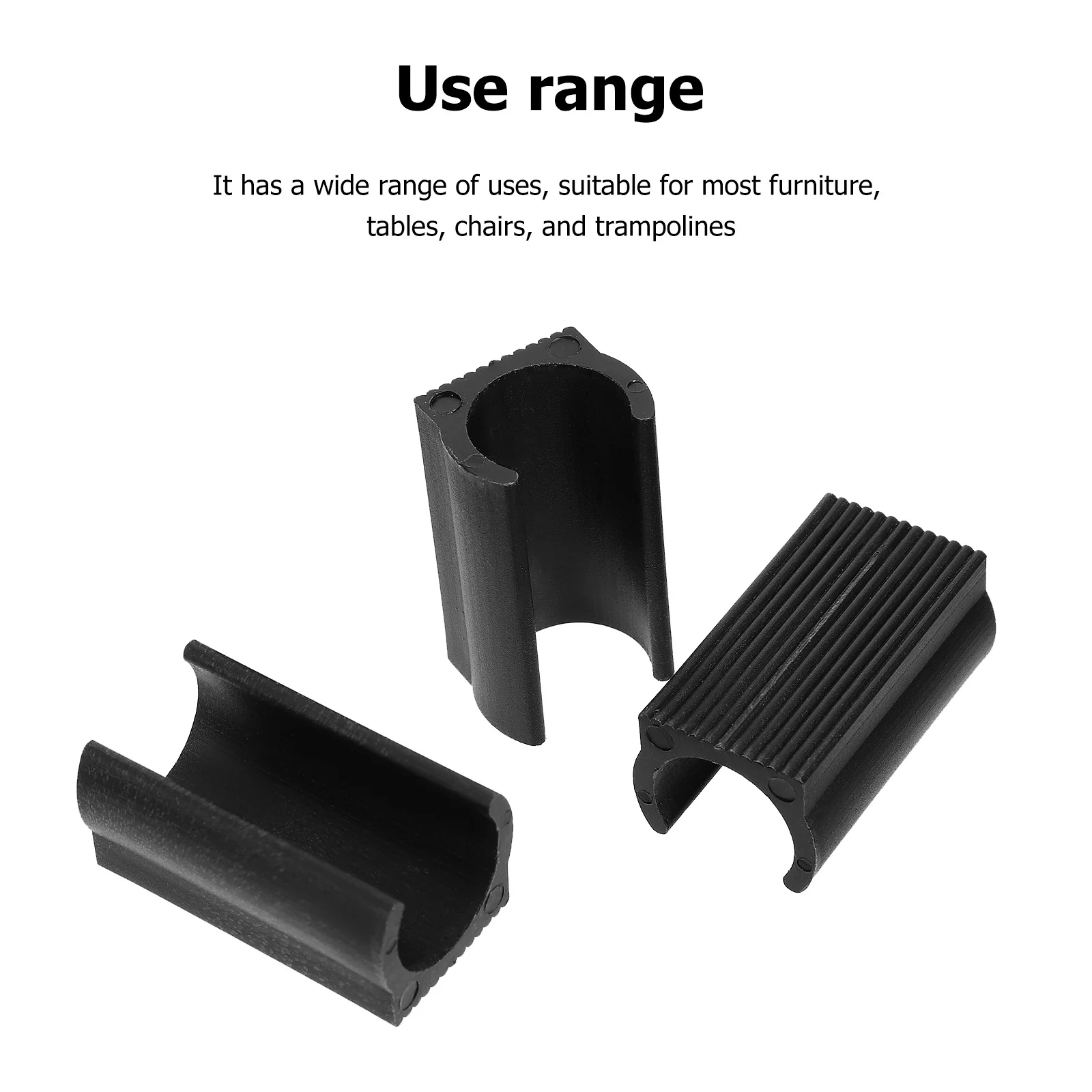 

50Pcs Plastic Anti-Slip Pads Chair Feet Protectors Table Leg Covers Trampoline Pole Caps Non-Skid Floor Protection Mats Black