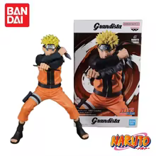 In Stock Original Bandai Naruto Shippuden Grandista Uzumaki Naruto Uchiha Sasuke Anime Figure Model Toy Gift Collection
