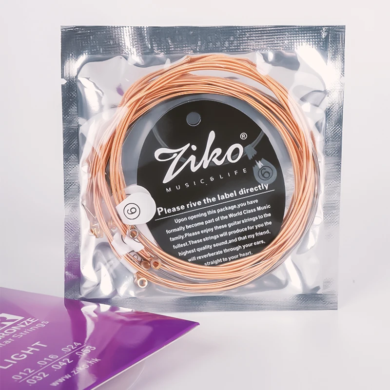 ZIKO Acoustic Guitar Strings DP-010/011/012 Phosphor Bronze Wound 10-48 11-50 12-53 String Set