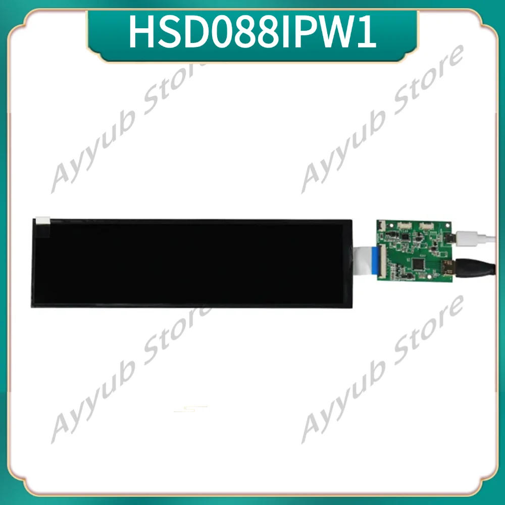 For HSD088IPW1-A00 HSD088IPW1 A00 8.8 inch LCD Screen Display Panel TFT 1920*480 Car Rear View And Other Industrial Sses