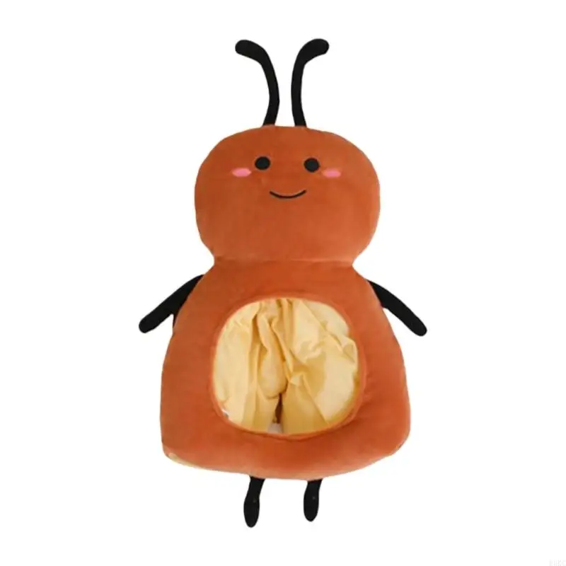 

F3KC Novelty Cockroach Costume Hat Plush Cotton Filling Roach Headpiece For Kids Adult Halloween Birthdays Role Playing