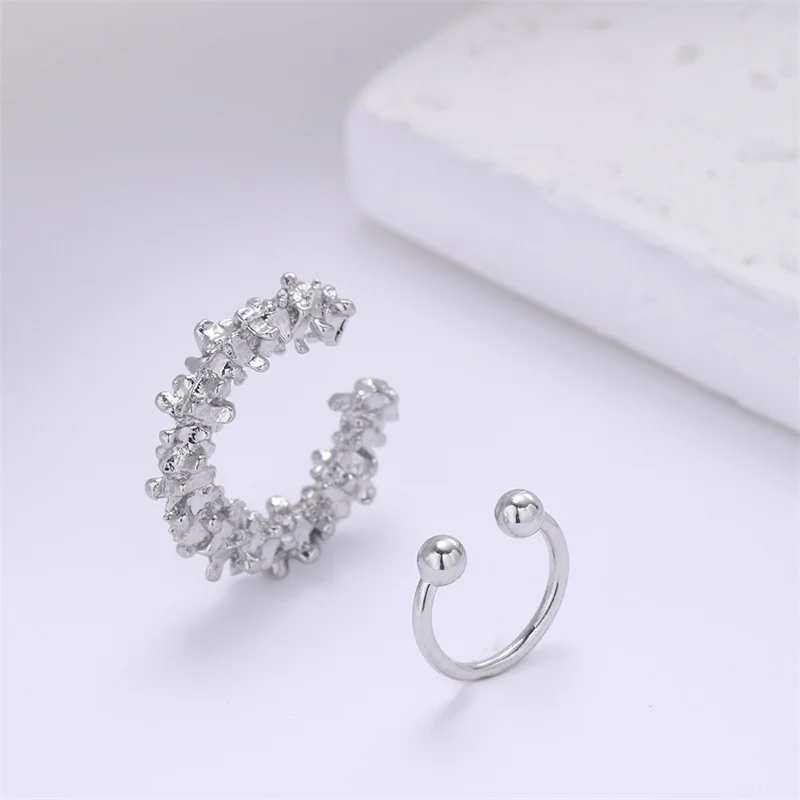 Fashion C-shaped Earring Metal Non-Piercing Bone Ear Cuff Clip Earrings Women Jewelry Accessries