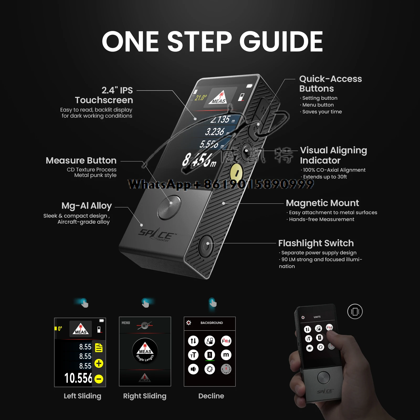 Mileseey D9 Pro Laser Measure Meter Laser Measurement with bluetooth laser measuring