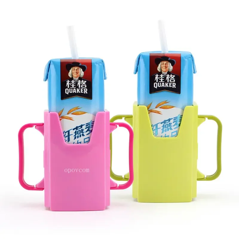 

Retractable Baby Water Bottle Cup Holder Kids Children Juice Milk Box Baby Drinking Holder Tableware Feeding Supplies Anti-spill