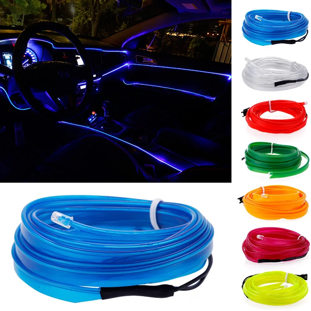 1m 12V LED Auto Licht Lampe Auto Innen dekorative Atmosphäre Drahtst reifen – Detail 8