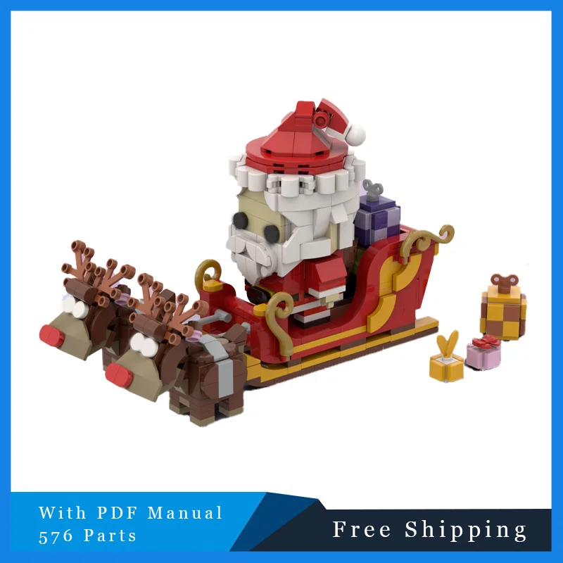 576 PCS MOC Creative Building Block Brickheadz Model Christmas Standard Gift Modular Assembly Birthday DIY Toys Educational Sets