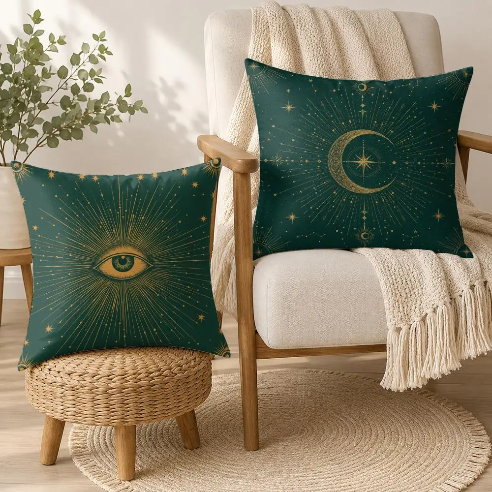 Celestial Occult Cushion Cover Soft Plush Cushion Case Throw Pillowcase Cozy Home Sofa Bed Living Room Bedroom Decor