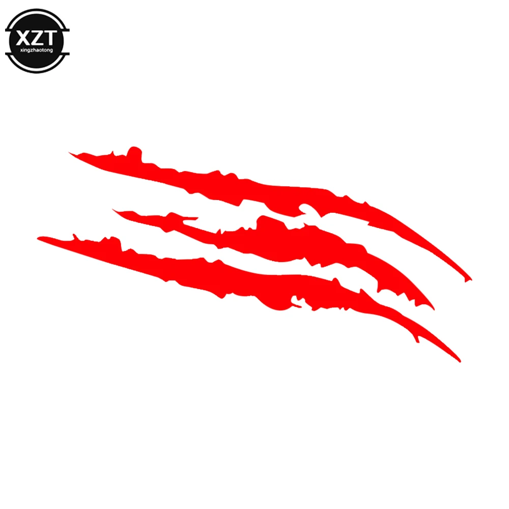 Three Ratels FTZ-1224#Funny Car Sticker Reflective Monster Scratch Stripe Claw Marks Car Auto Headlight Decoration Vinyl Decal