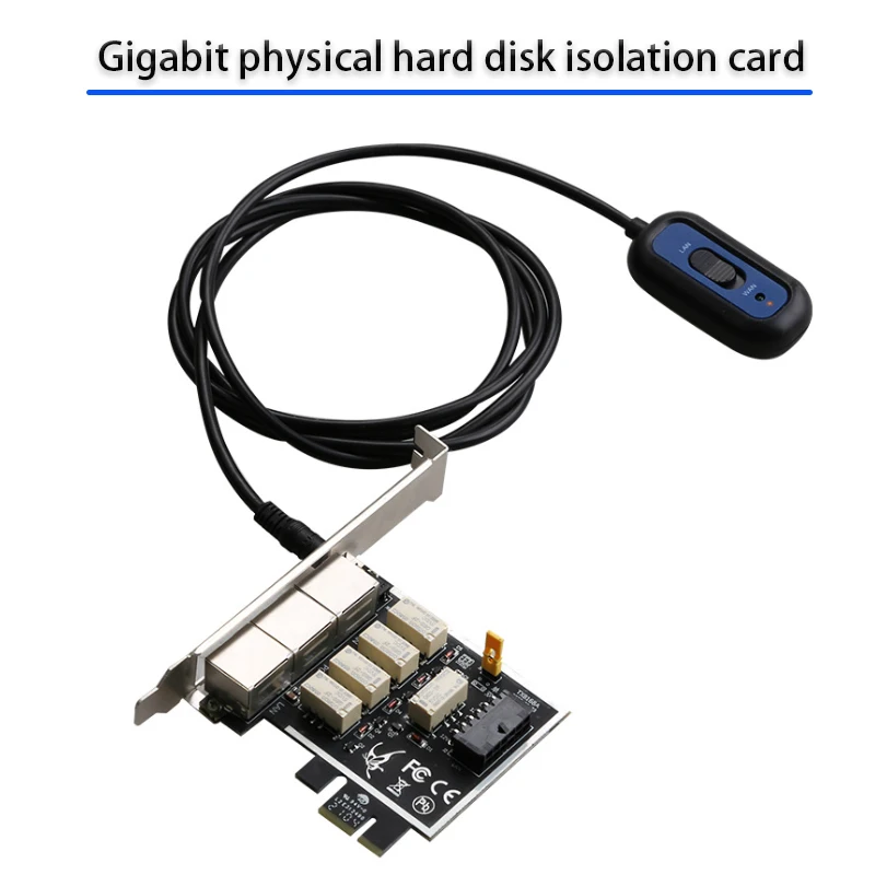 Gigabit Physical isolation card switch 1000M computer accessorie dual network isolation card RJ45 Hub Internet Splitter Adapter