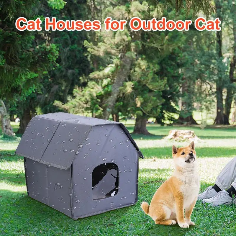 Cat Houses For Outdoor Cats Weather Proof Cat House Pet Cat Sleeping Accessory For Community Patio Home Garden Garage Backyard