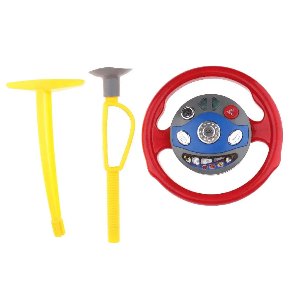 Simulated Electric Steering Wheel Attach to Window for Children Kids Driver Role Pretend