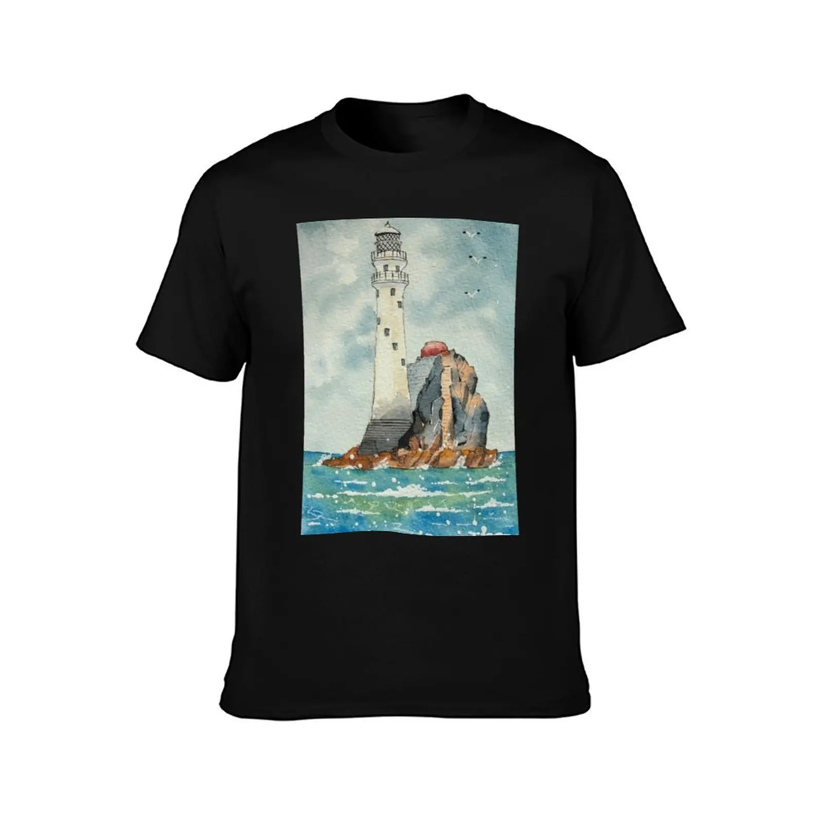 Fastnet Lighthouse. T-Shirt Utility Casual Work T-Shirt