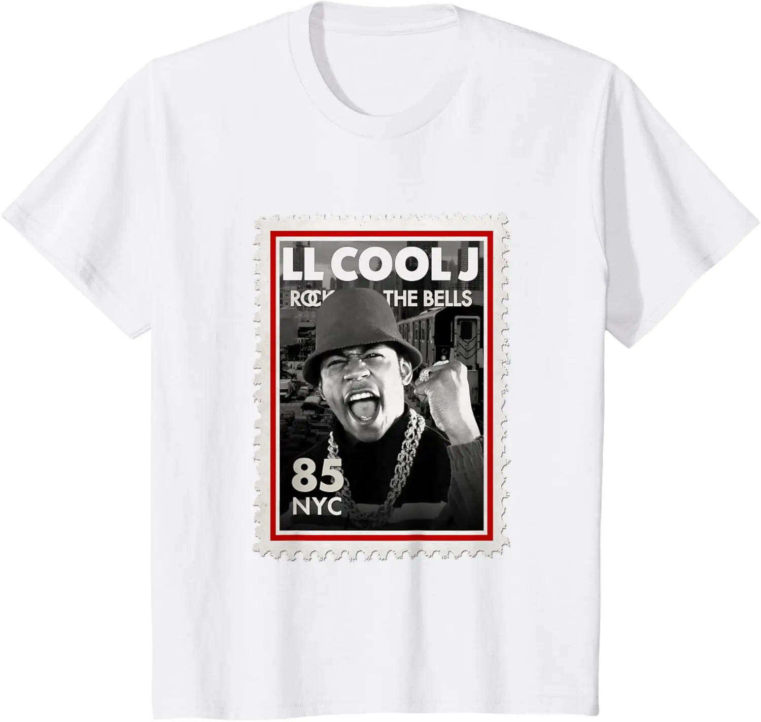 ROCK BANDLL Cool J Rock The Bells NY 85 Stamp | 90's Vintage Legends T-ShirtHip - Hop