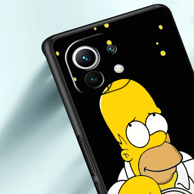 Homer The Simpsons Case For Xiaomi Mi Poco X3 NFC 11 Lite 11T Pro X4 10T 12 9T M3 F1 C40 X5 M5 F5 F3 Black Soft Phone Cover Capa