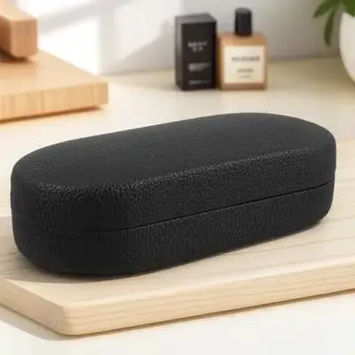 

Sunglasses Case Large Capacity Hard Shell Pu Eyeglass Storage Box Travel Organizer For Men Women Unisex Black