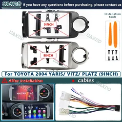 For TOYOTA 2004 YARIS VITZ PLATZ 9INCH player Radio Android stereo Harness screens accessories navigation dashboard cable frame