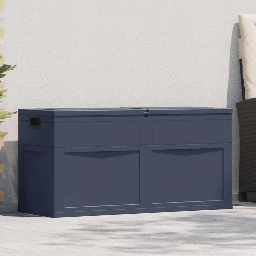 Patio Storage Box 84.5 gal Black Outdoor Deck Container