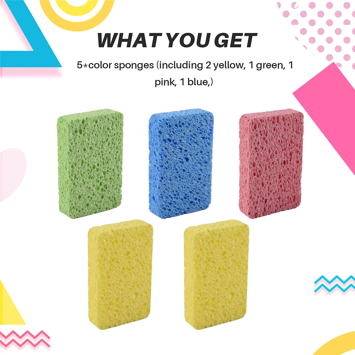 

Better Quality Large Cellulose Sponges,Kitchen Sponges for Dish, Duty Scrub Sponges,Non-Scratch Dish Scrubber Sponge for Cookwar