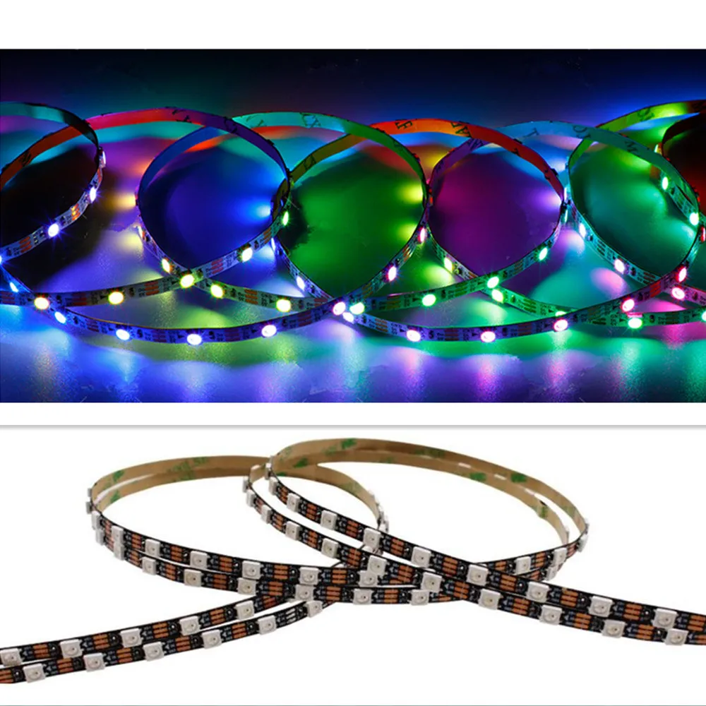 

4mm5mm Narrow Width PCB WS2812B Pixel LED Strip Individually Addressable RGB Pixel Strip IP20 5V 60leds/m