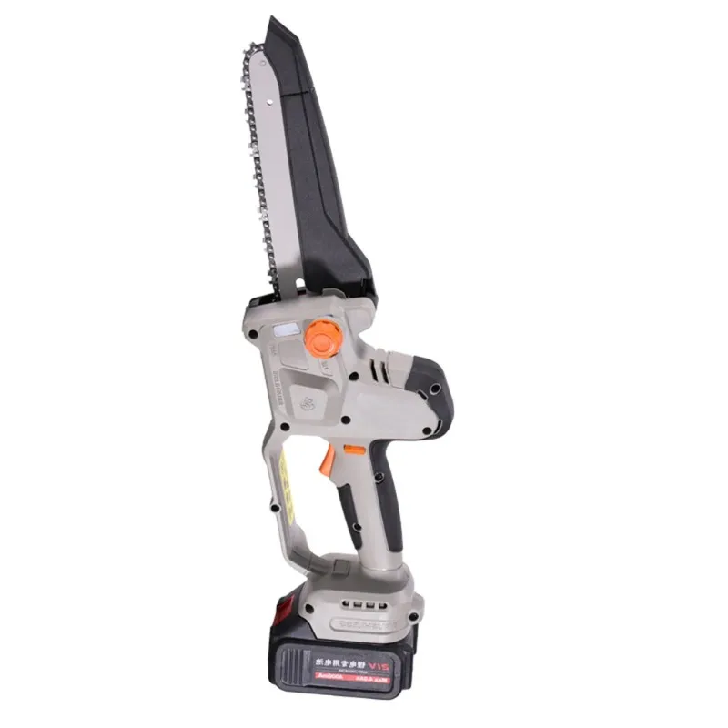 Lithium Battery Chain Saw Handheld Household Rechargeable Outdoor Logging Pruning Chainsaw Single Hand Saw Brushless Chain Saw