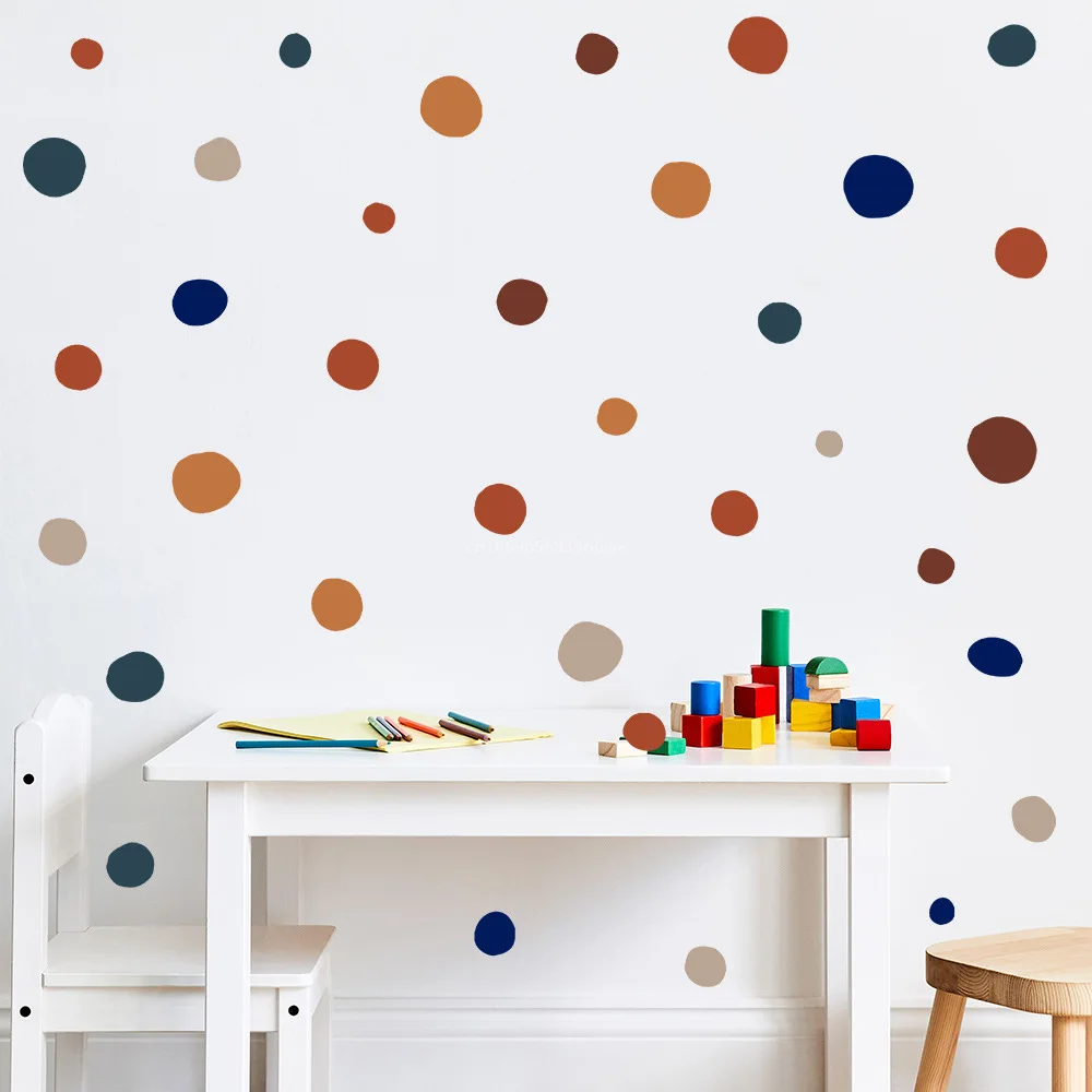 Multi-Color Polka Dots Wall Stickers Vinyl Decals Circle Wall Stickers for Kids Baby Bedroom Living Room Wall Decor 여자 알몸 오나홀