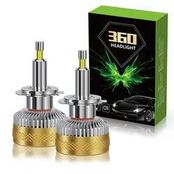YHKOMS 360 LED 30000LM H4 H7 Canbus LED H1 H8 H9 H11 9005 HB3 9006 HB4 9012 Car LED Light Headlight  Turbo Fog Lamp 6000K