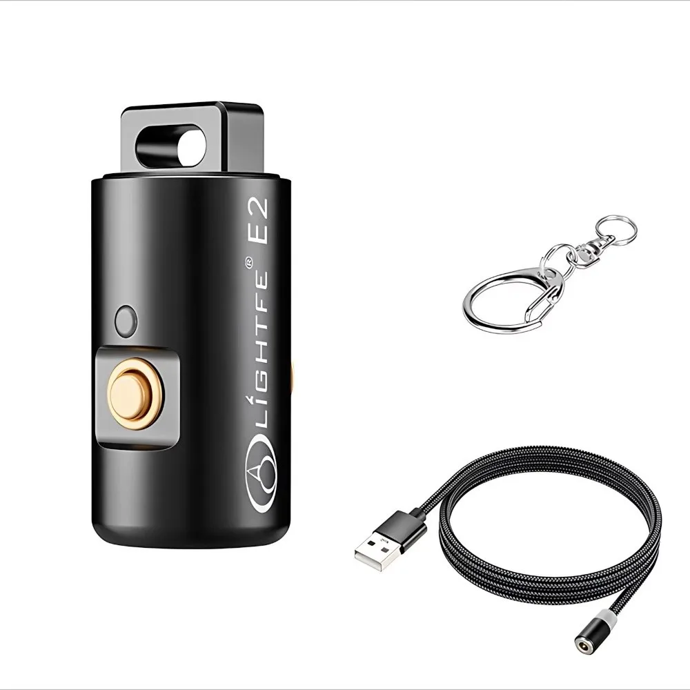 6g Mini Flashlight Keychain 6-Mode Strobe Sos USB Magnetic Charging Work Light Camping Lantern Running Hiding