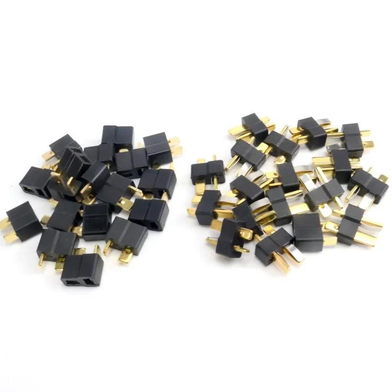 100 Par Złącza Typu T Czarne Żeńskie / Męskie do Akumulatorów Lipo RC, ESC, Helikopterów RC - Sprzedaż Hurtowa