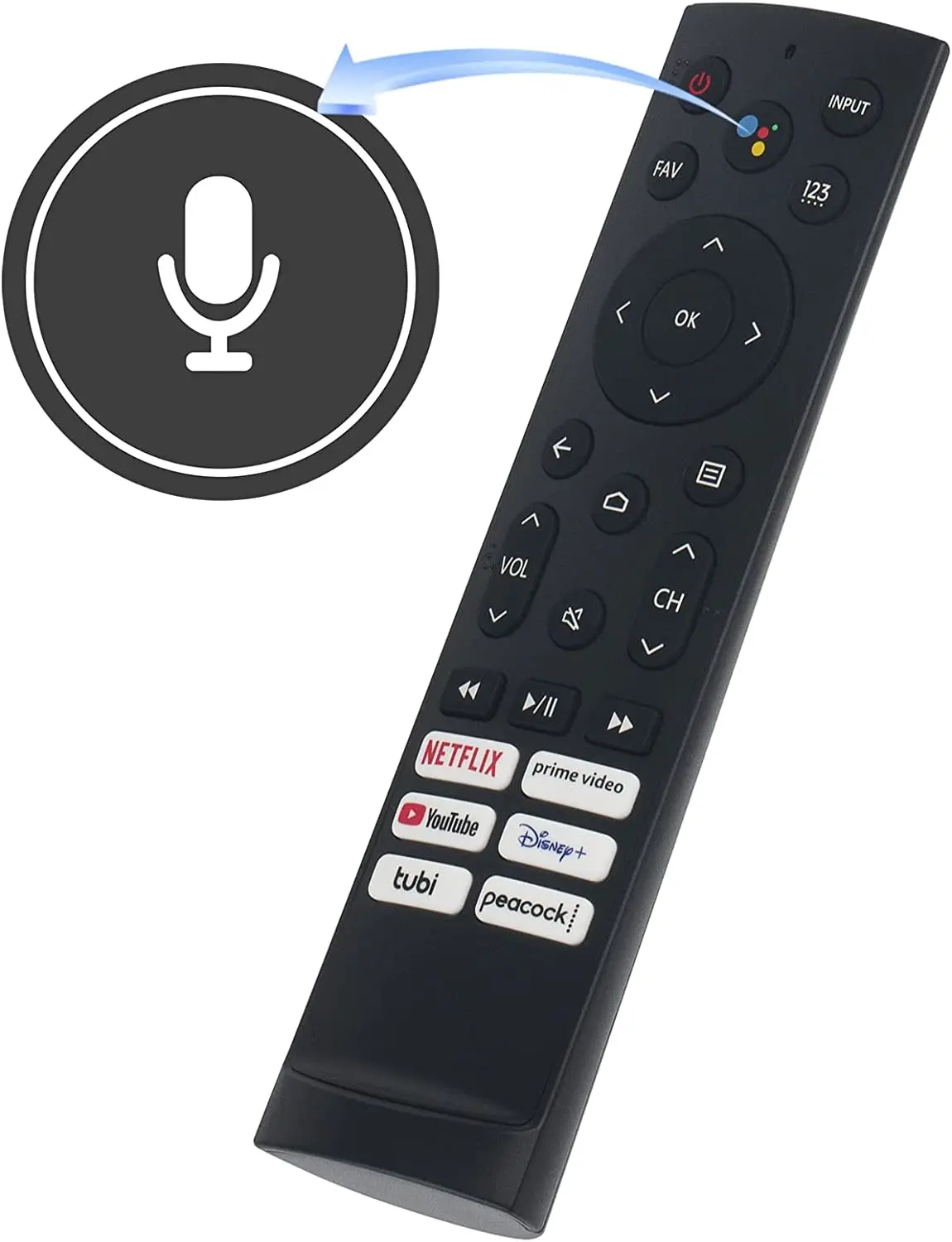 New Genuine ERF3A90 For Hisense Smart TV Voice Remote Control Netflix YouTube 43A53FUA 50A53FUA 50A66FUA 55A53FUA 65A53FUA 65A66