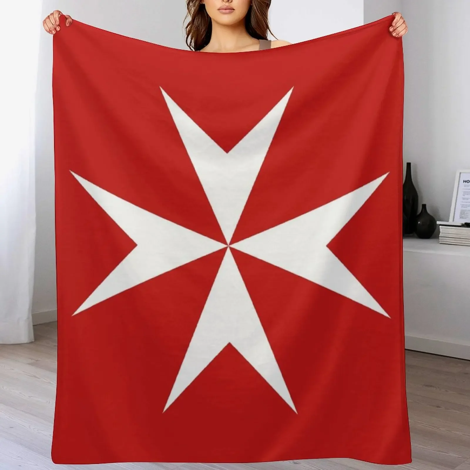 

Maltese Cross Flag T-Shirt Throw Blanket Giant Sofa christmas decoration blankets ands Bed covers Blankets