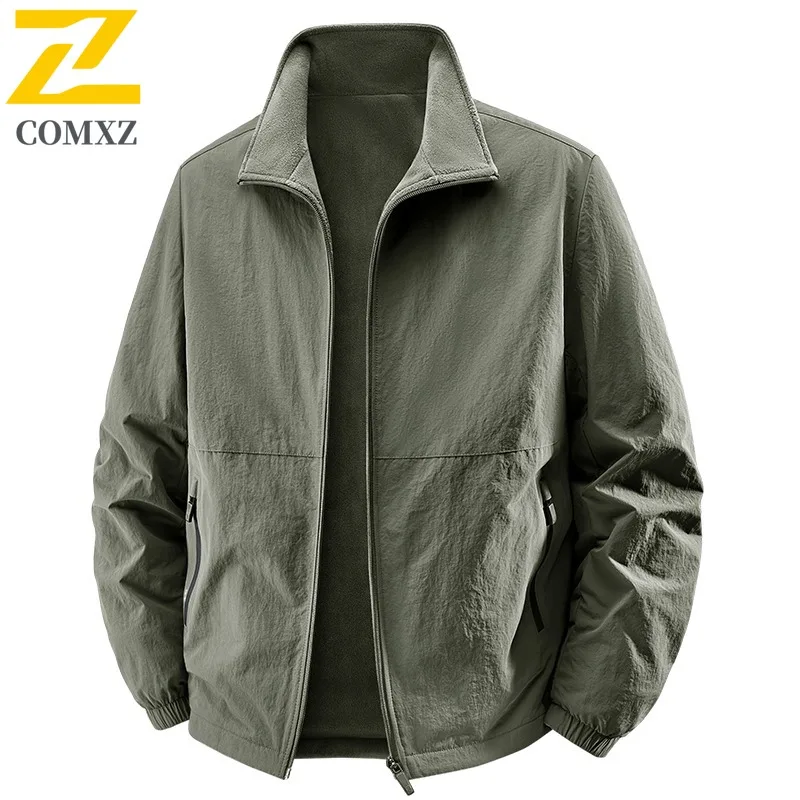 

COMXZ Мужская зимняя новая куртка, повседневная офисная толстая теплая мотоциклетная куртка для отдыха, повседневная стильная легкая ветровка