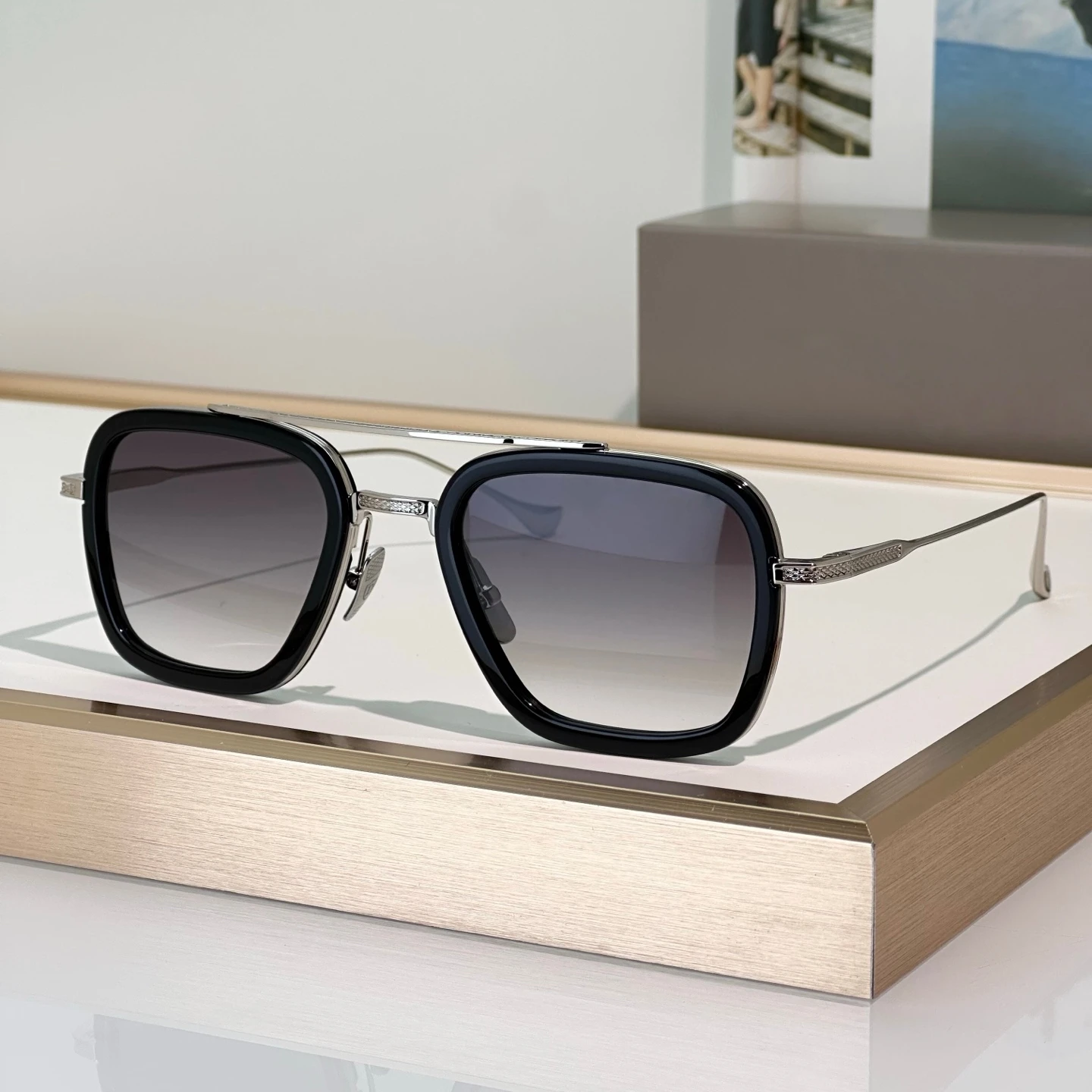 Dilta Flight.006 Robert Men sunglasses Metal Alloy Pilot Classic Male Female Business Sunglasses Outdoor Sun Glasses woman image 3