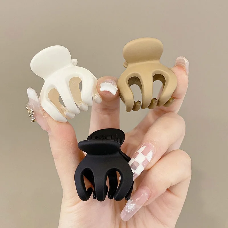 New Pumpkin Grab Clip High Ponytail Fixed Artifact Hairpin Female Back Head Frosted Hairpin Grab Clips Anti-Sagging Claw Clip